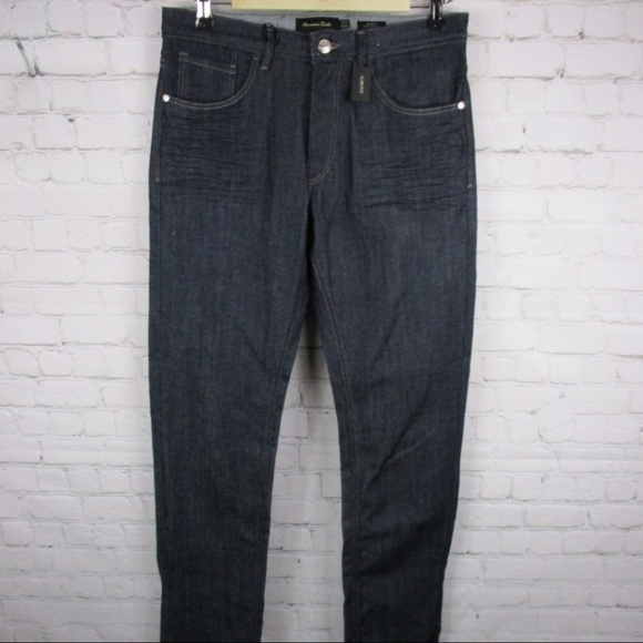 Massimo Dutti Dark Wash Slim Fit Jeans - Picture 1 of 4